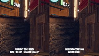 Comparison of AMD's CACAO Ambient Occlusion versus Nvidia's HBAO+