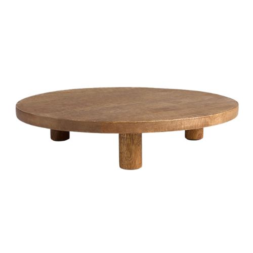 Crate &amp;amp; Barrel, Orchard Wooden 14" Round Footed Serve Board