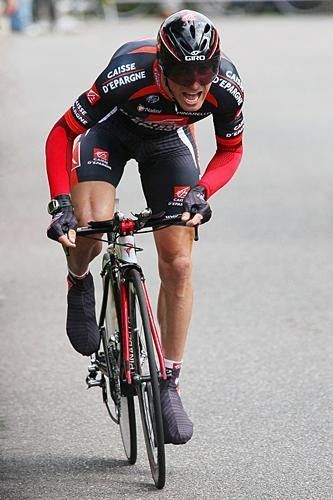 Spain's Jos&eacute; Iv&aacute;n Gutierrez Palacios (Caisse d'Epargne) was focused on his way to victory.