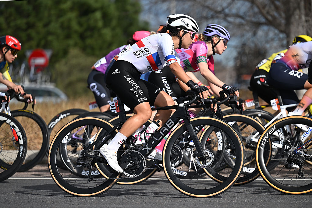 VILA-REAL, SPAIN - FEBRUARY 13: Catalina Anais Soto of Chile and Team Laboral Kutxa - Fundaci&oacute;n Euskadi competes during the 10th Setmana Ciclista - Volta Femenina de la Comunitat Valenciana 2026, Stage 2 a 115.5km stage from Vila-Real to Vila-Real on February 13, 2026 in Vila-Real, Spain. (Photo by Szymon Gruchalski/Getty Images)