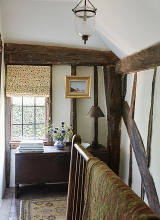Ancient beamed staircase and banister in cottage staircase ideas from Period Living
