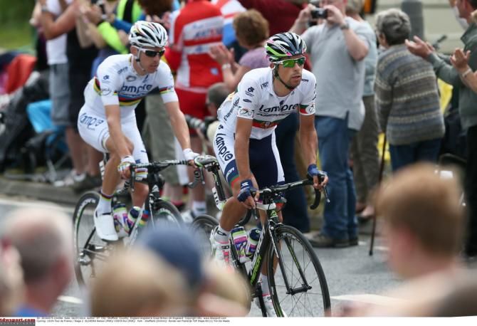 The two Lampre-Merida Portuguese riders; Rui Costa and Nelson Oliveira