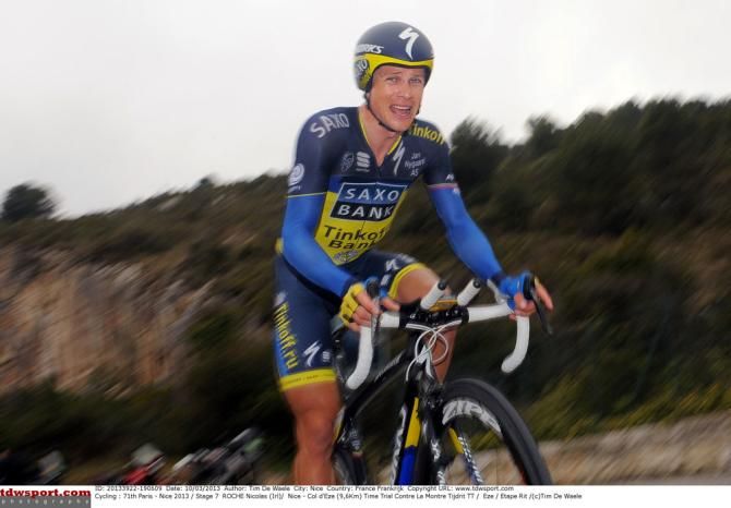 Nicolas Roche (Saxo Bank) during the final time trial in 2013
