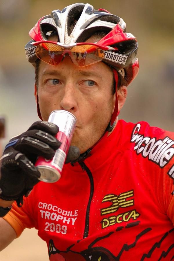 Bart Brentjens enjoys an energy drink