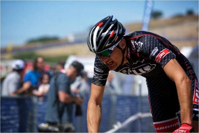 Another strong young American rider, Brady Kappius (Clif Bar) wears the pain face here