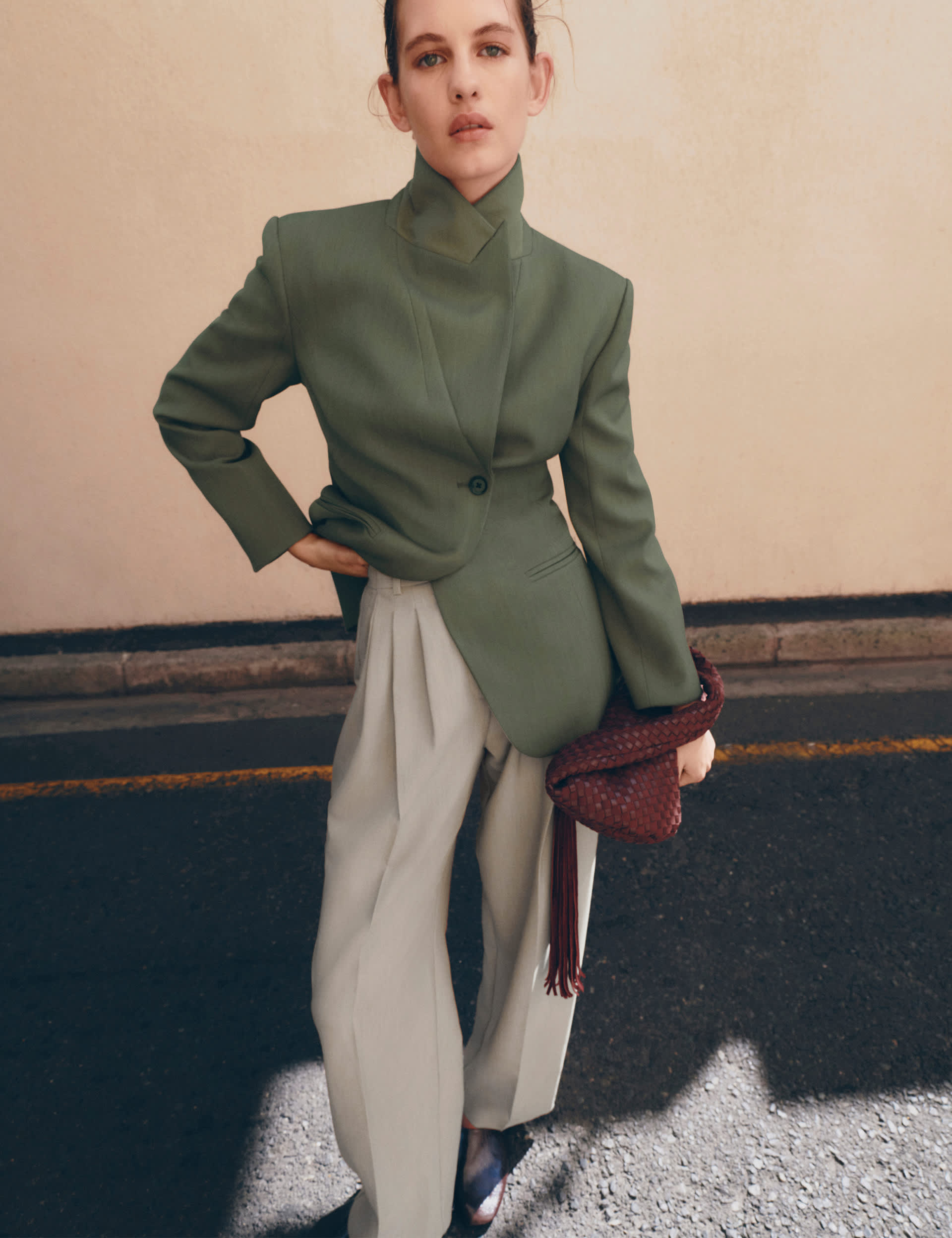 Waisted Asymmetric Longline Blazer