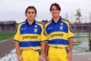 Fabio and Paolo Cannavaro at Parma in the 2000/01 season.