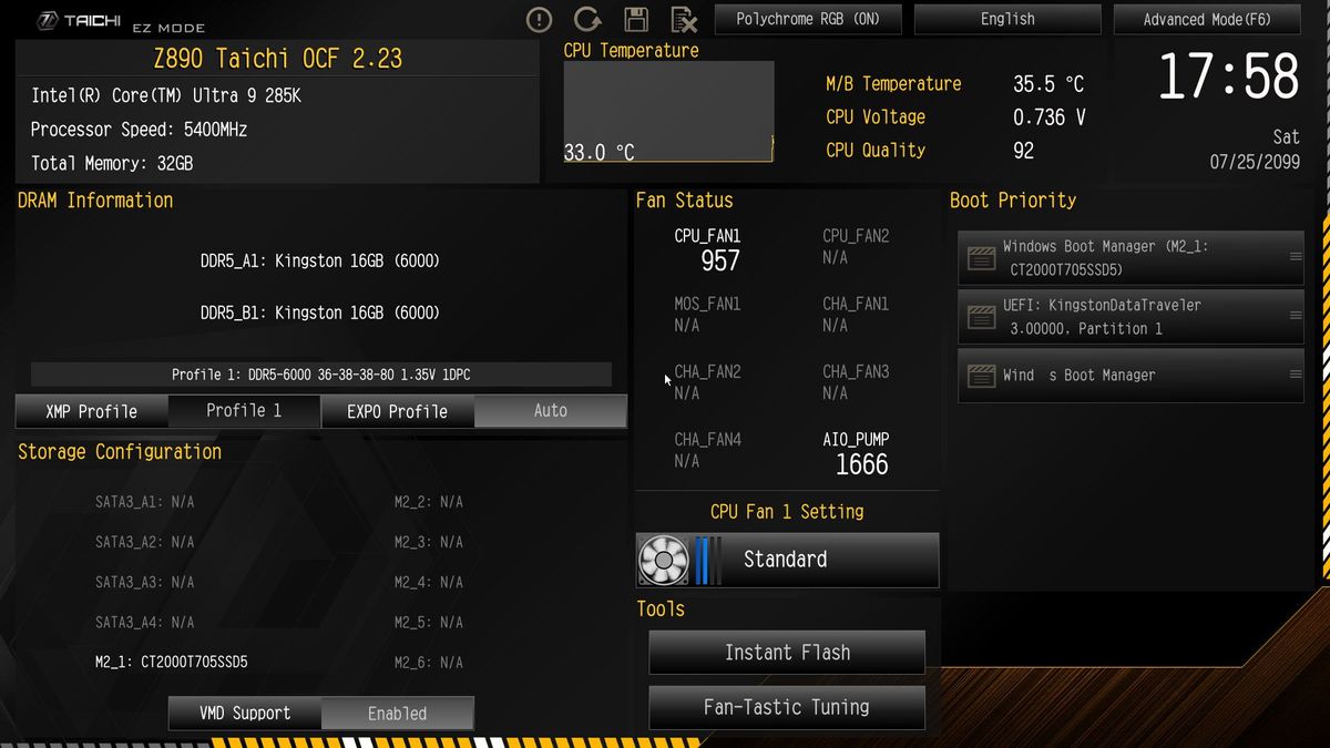 Firmware, Software and Test System - ASRock Z890 Taichi OCF Review