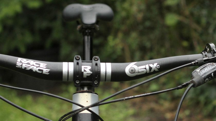 Race Face SixC 35 handlebar fitted to a mountain bike