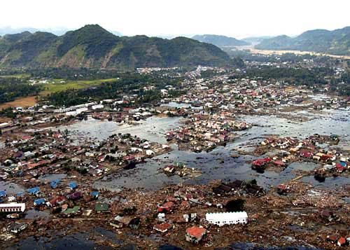 Sumatran village destroyed by tsunami