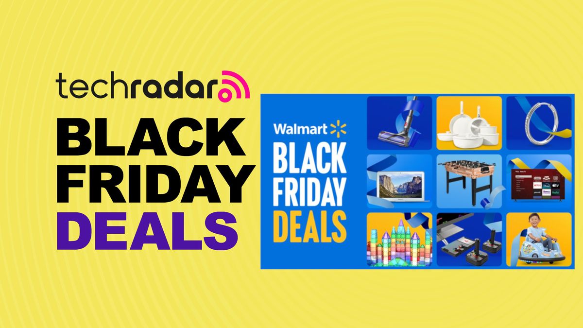 Walmart Black Friday ad on a TechRadar deals background