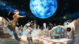 Final Fantasy 14 players gather around a new activity on the moon