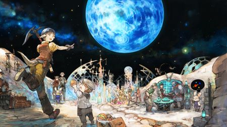 Final Fantasy 14 players gather around a new activity on the moon