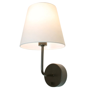 rechargeable black wall sconce with shade