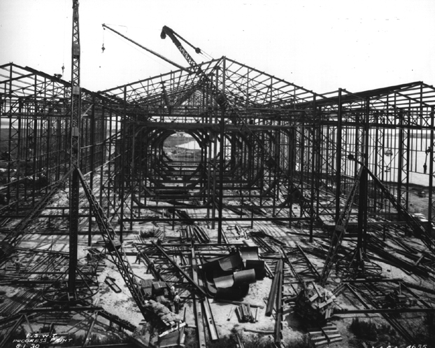 Space History Photo: Construction of the 30 x 60 Foot Wind Tunnel at ...