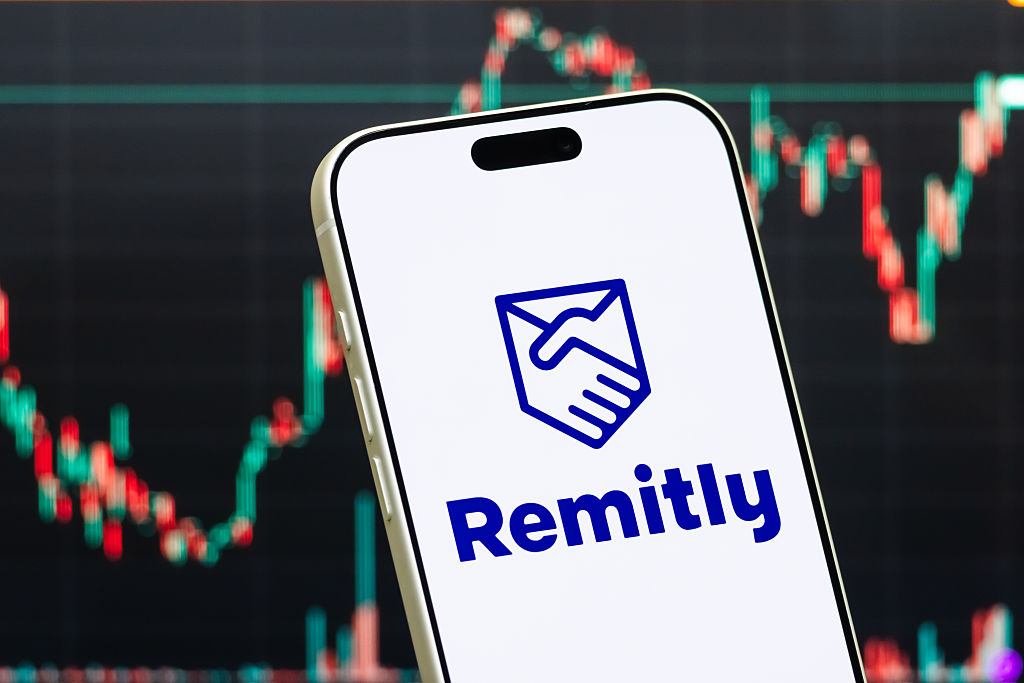 Remitly Global logo displayed on a smartphone screen