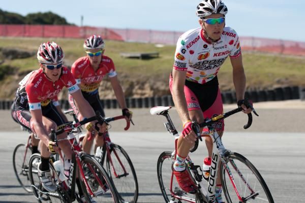 Sean Mazich (Jelly Belly p/b Kenda) was aggressive in his attempts to bring back the three-man break.