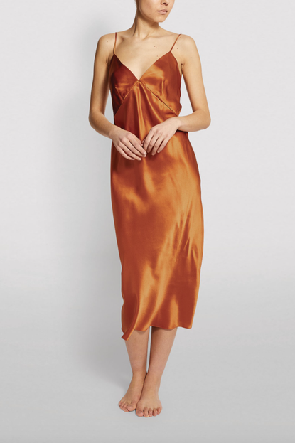 Olivia Von Halle Silk Issa Slip Dress