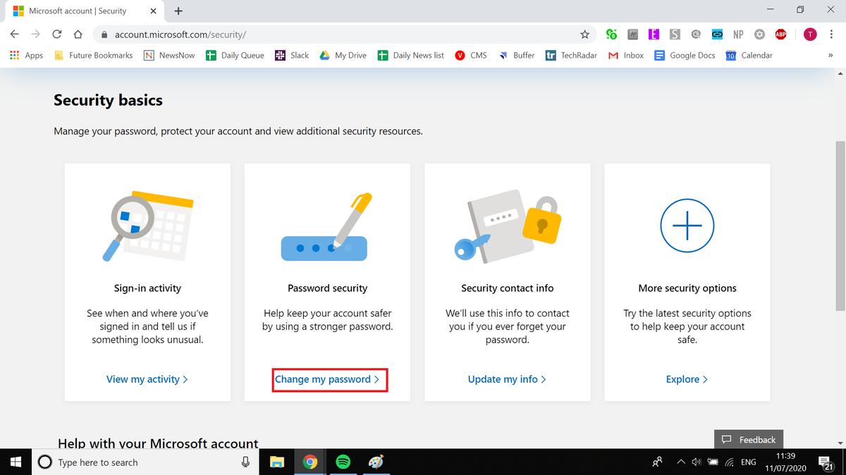 Now find Password security and select it.