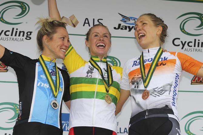The Women on the podium