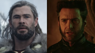 Chris Hemsworth's Thor and Hugh Jackman's Wolverine side by side
