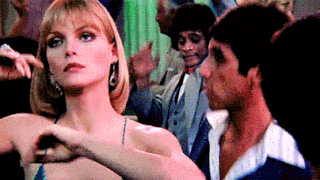 Scene from Scarface movie gif
