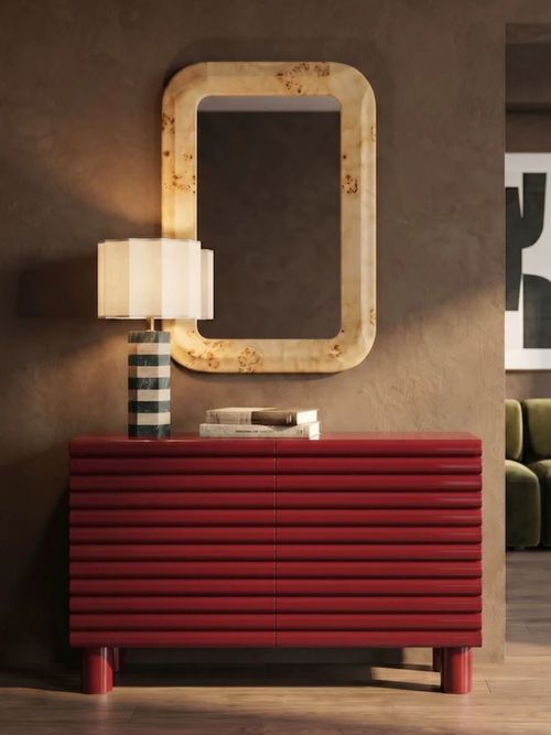 High Gloss Burgundy Raphael 2 Door Sideboard