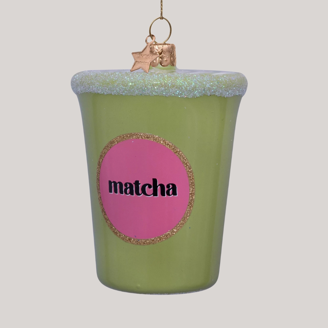Liberty, Matcha Tea Latte Glass Ornament