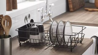 Plastic 5 Section Cutlery & Utensil Drainer Holder Sink Tidy Organiser Rack 