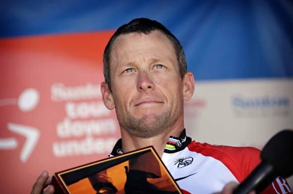 Lance Armstrong (RadioShack) at the last stage stage of the Tour Down Under.