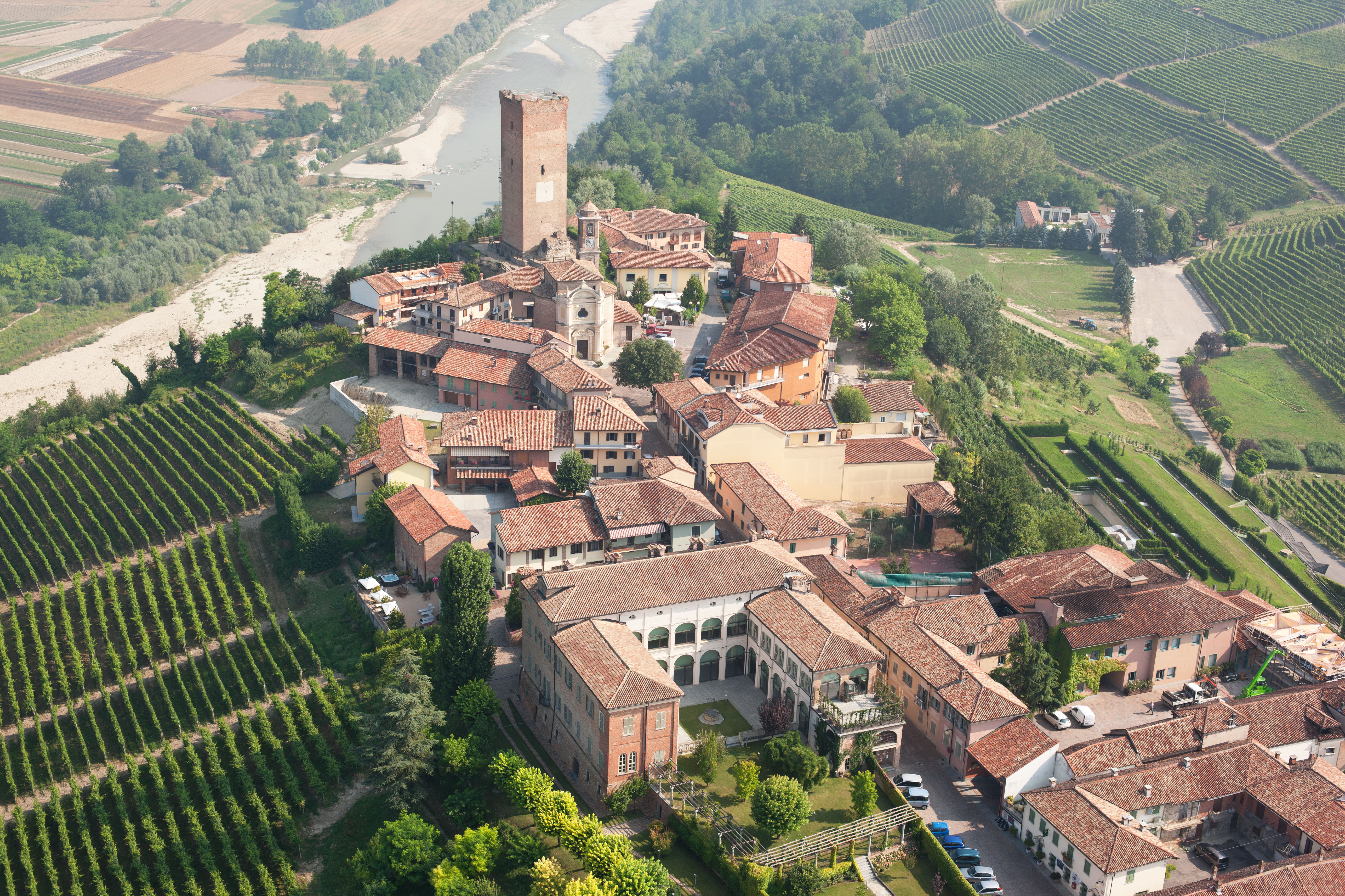 Barbaresco sits in the Langhe Hills, Piedmont, Italy.