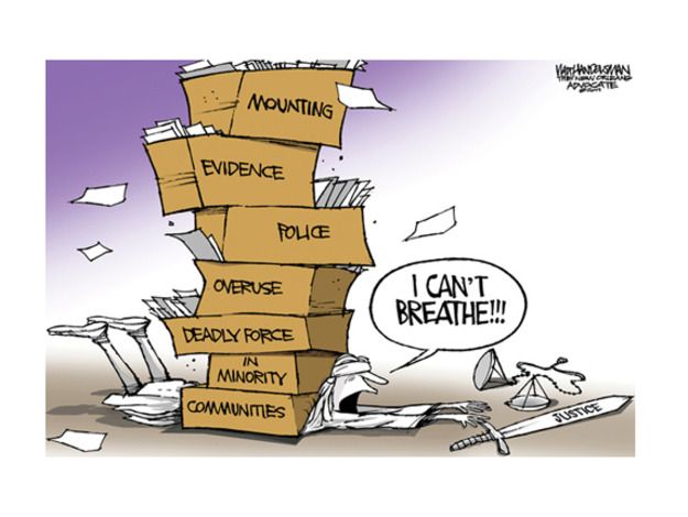 Political cartoon US police Eric Garner