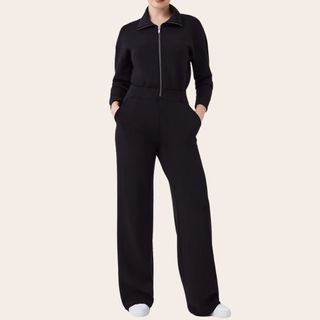 AirEssentials Long Sleeve Wide Leg Jumpsuit