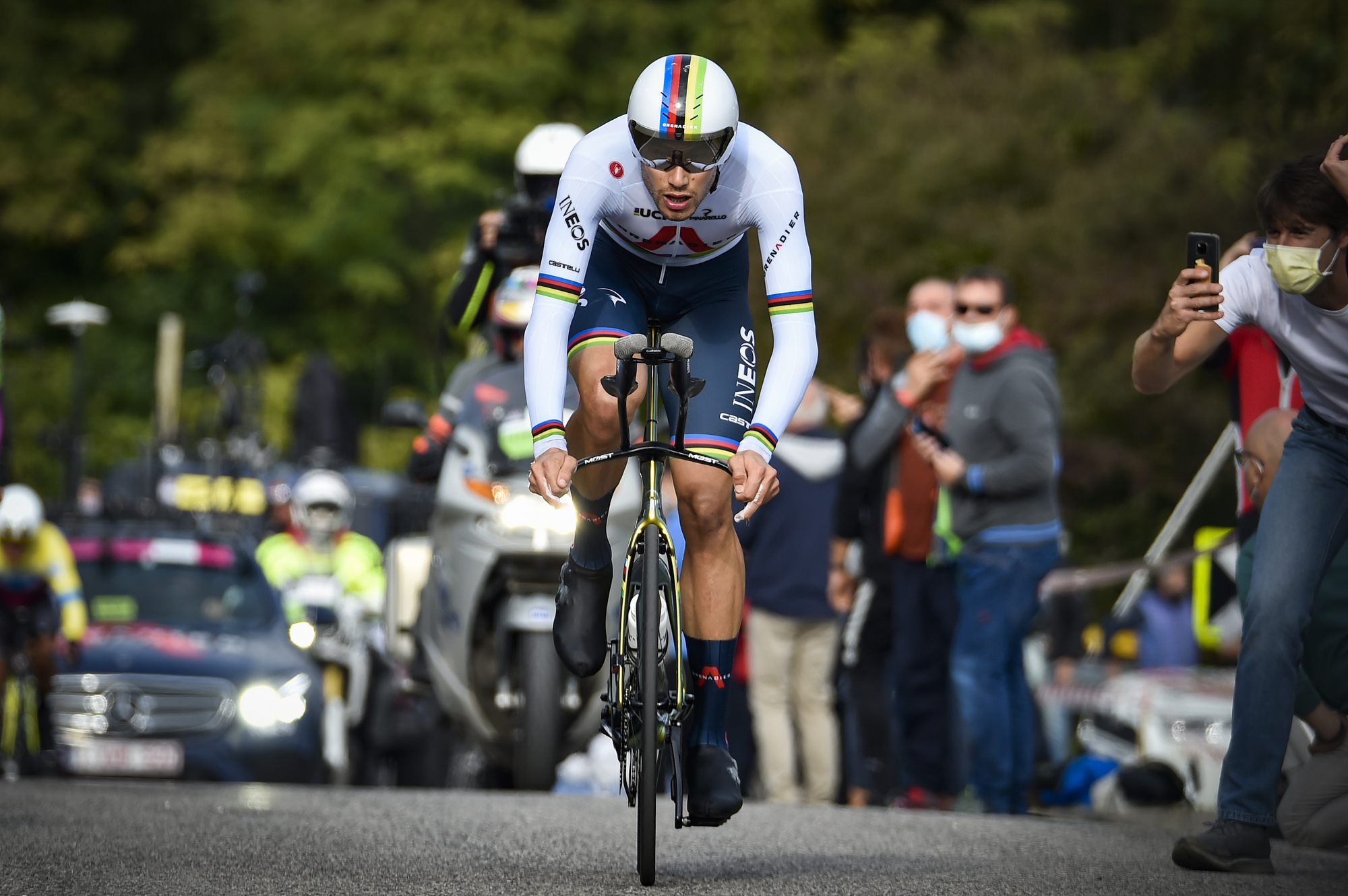 Giro d'Italia: Filippo Ganna wins stage 14 time trial in Valdobbiadene ...