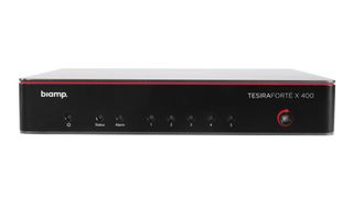 Biamp TesiraFORTÉ X 400/800/1600 products are conference room DSPs featuring multiple network and analog audio connection points