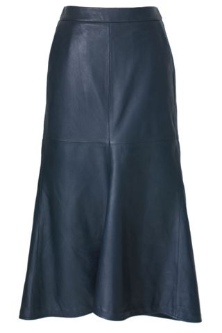 Tibi_Leather Fluted Skirt_Navy_£1320_Stocked at wwwnew.jpg