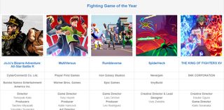 Dice fighting game of the year nominations