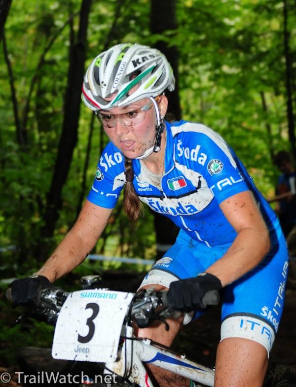 Eva Lechner (Italy) gets off to a fast start but drifted back to 10th position