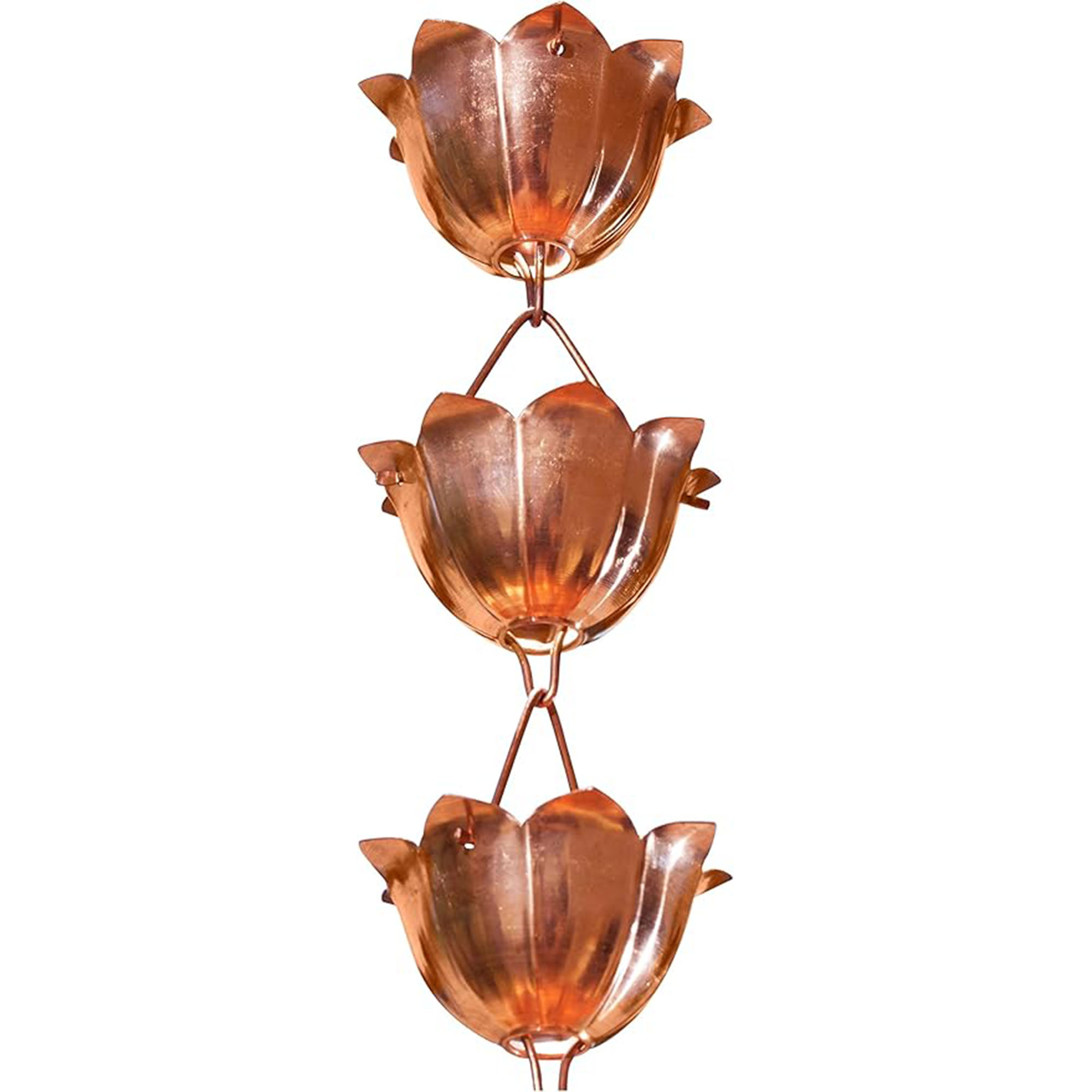 Rain chain in copper
