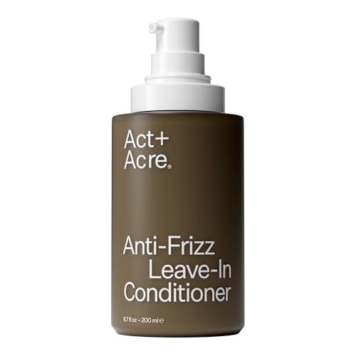 Act+ Acre Cold Processed 2% Squalene Anti-Frizz Leave in Conditioner - Deeply Nourishing Formula - Lightweight and Non-Greasy - Protects Against Damage - Vegan and Cruelty Free