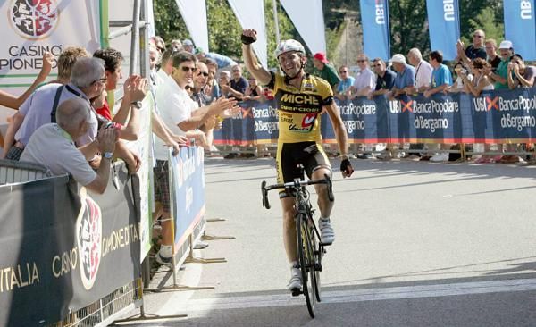 Davide Rebellin (Miche-Guerciotti) wins his first race since returning to competition this season from a doping violation.