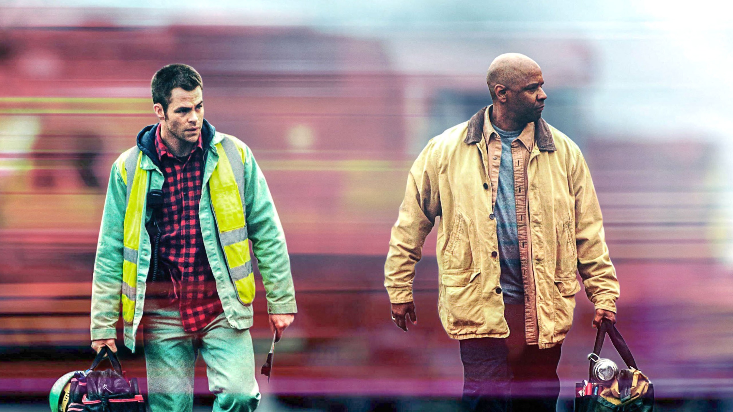 (L-R) Chris Pine and Denzel Washington in "Unstoppable" (2026)