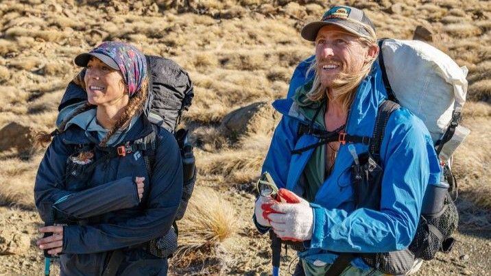 Paulina Pena and Creighton Baird in the wilderness in Race to Survive: New Zealand