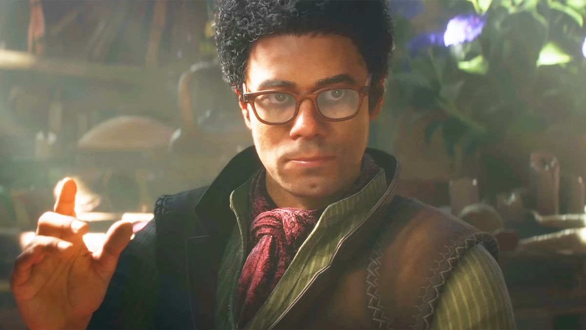 Close-up of Richard Ayoade&#039;s character in Fable