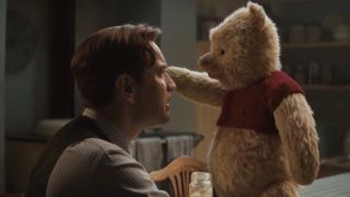 Ewan McGregor and Winnie the Pooh in Christopher Robin