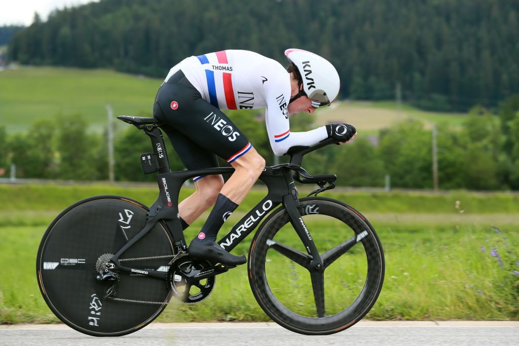 Geraint Thomas finished 13th in thee Tour de Suisse opening time trial