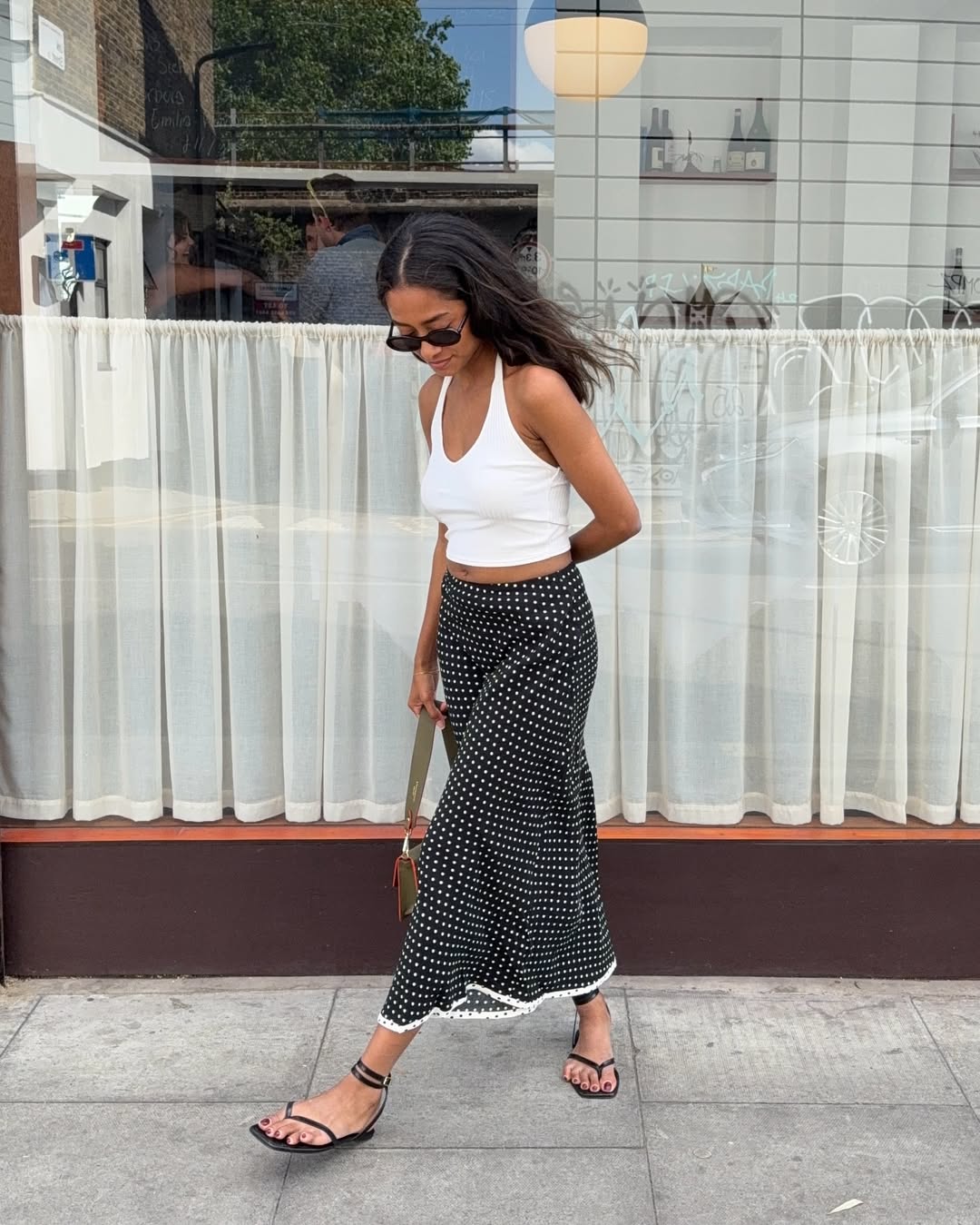 Trishna wearing ankle tie sandals