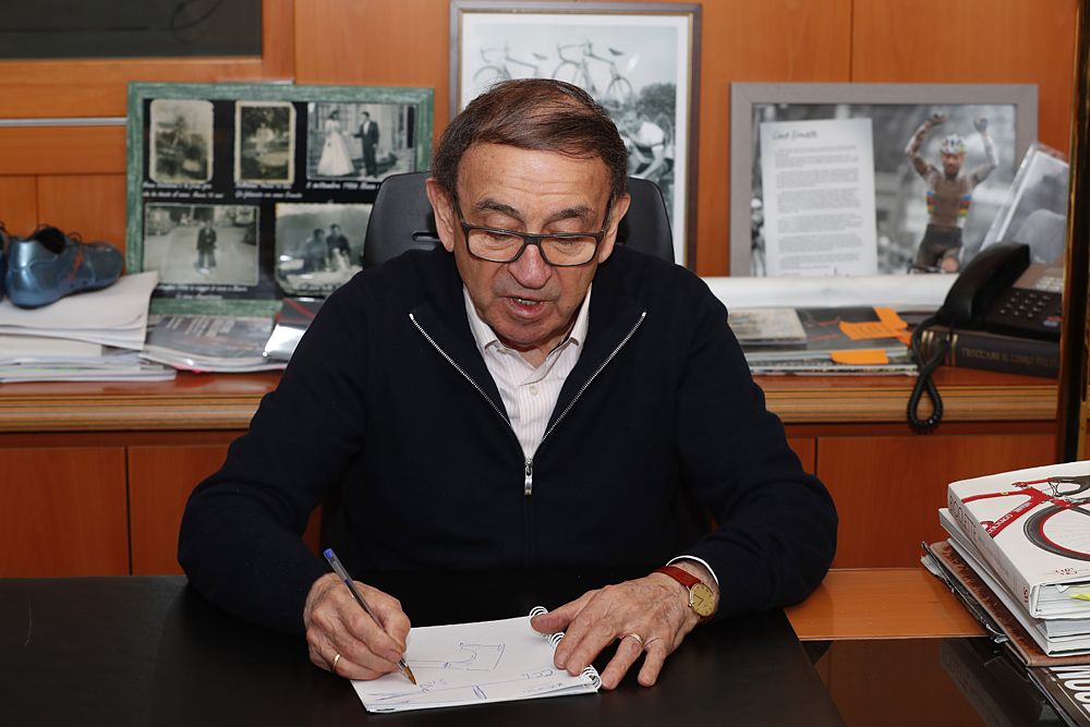 Ernesto Colnago still designs bikes the old fashioned way - on paper