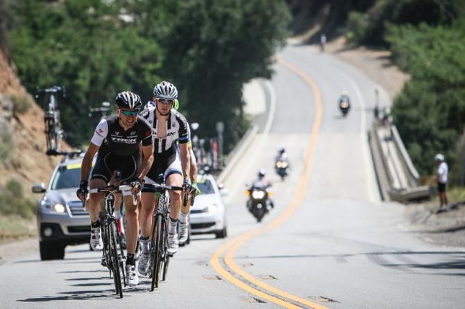 A break forms at the Tour of California