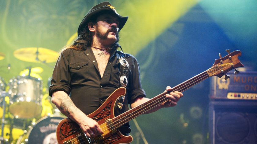 Lemmy Kilmister performing onstage with Motörhead in 2011